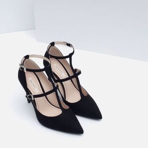 ZARA Heels with Ankle Strap Detail NEW WITH TAGS
